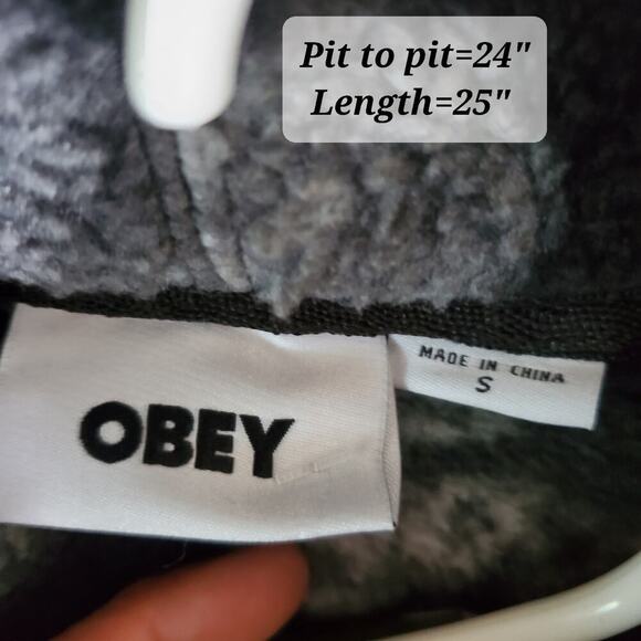 Obey Shaylin Hoodie Women’s Size Small Oversized Textured Pullover NWT - Picture 9 of 11